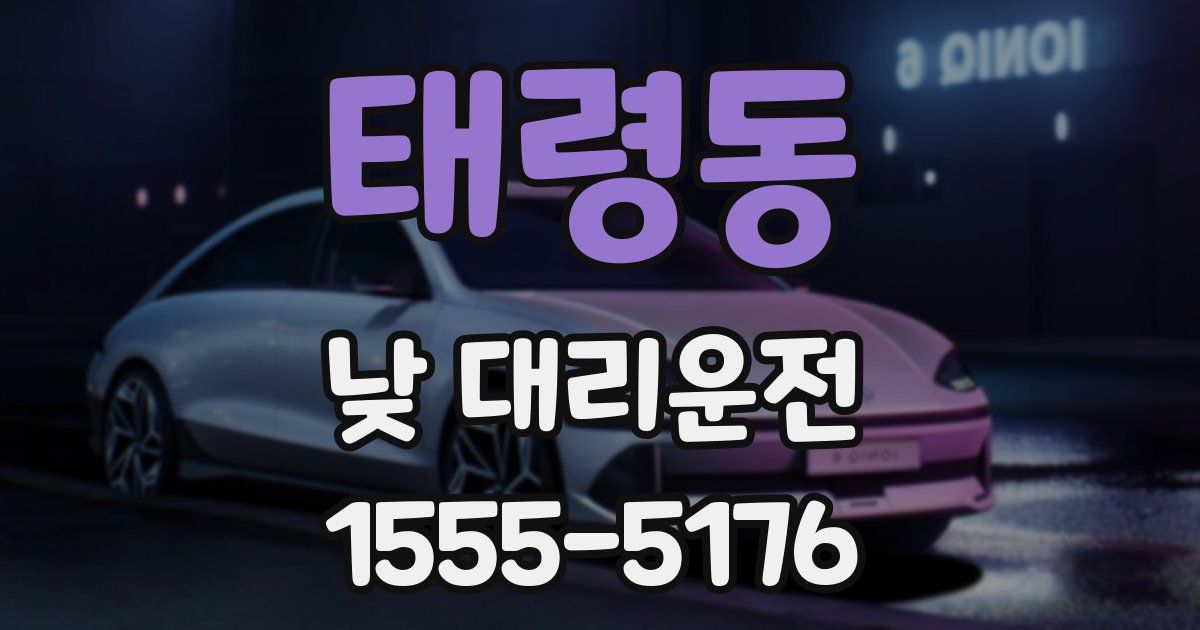 태령동 낮 대리운전