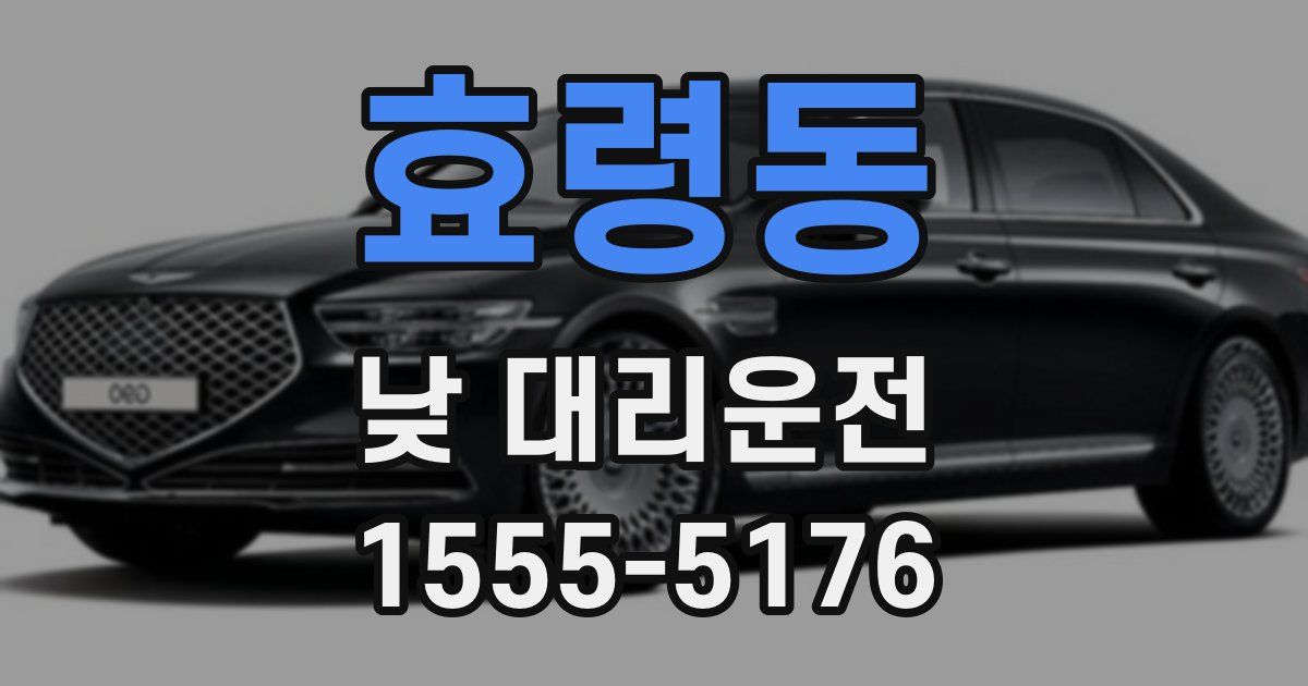 효령동 낮 대리운전