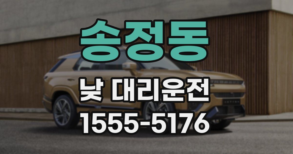 송정동 낮 대리운전