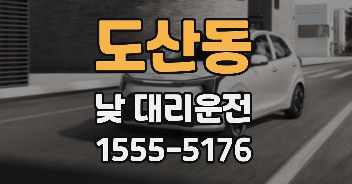 도산동 낮 대리운전