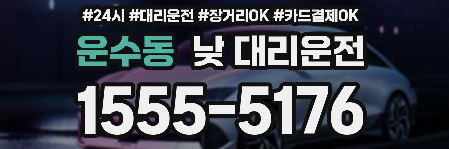 운수동 낮 대리운전