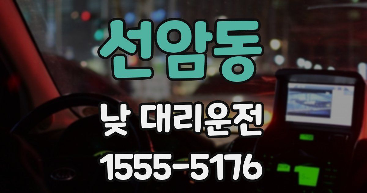 선암동 낮 대리운전