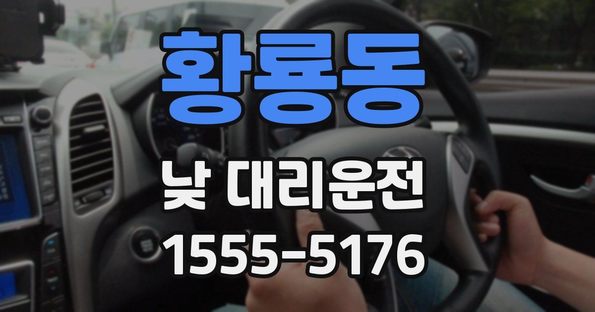 황룡동 낮 대리운전