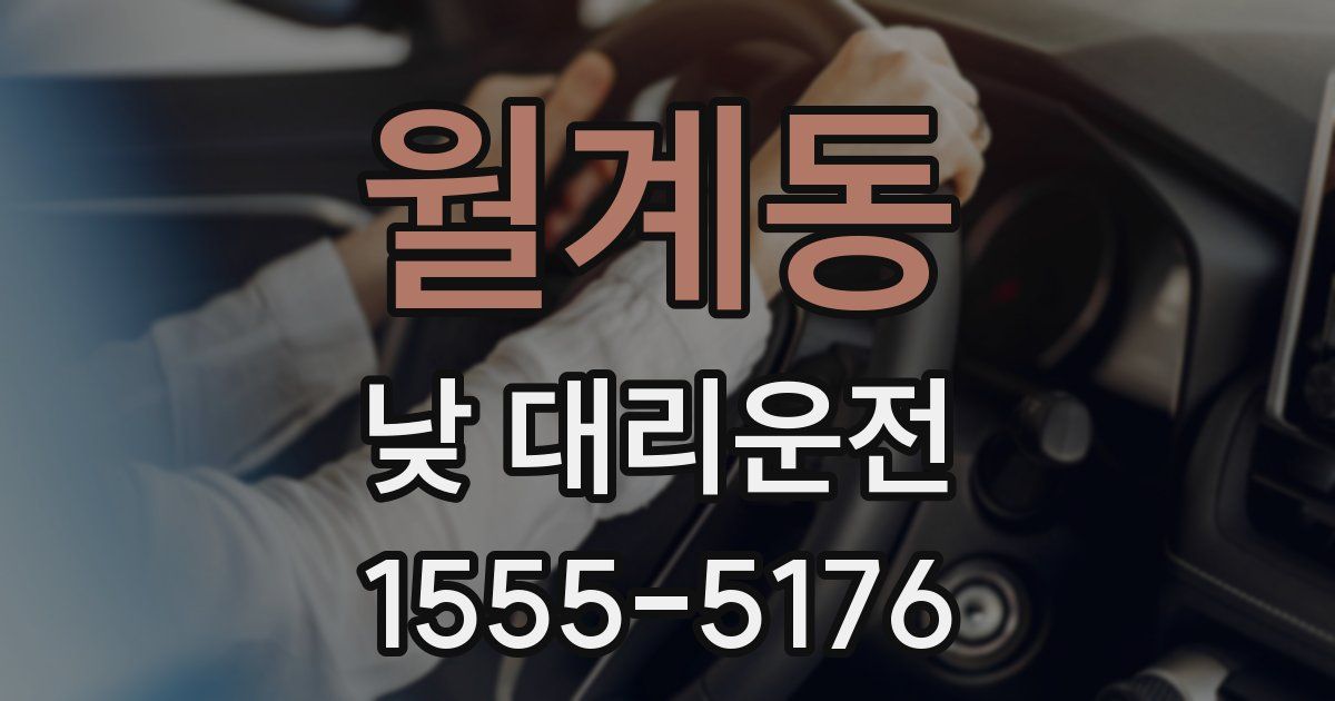월계동 낮 대리운전