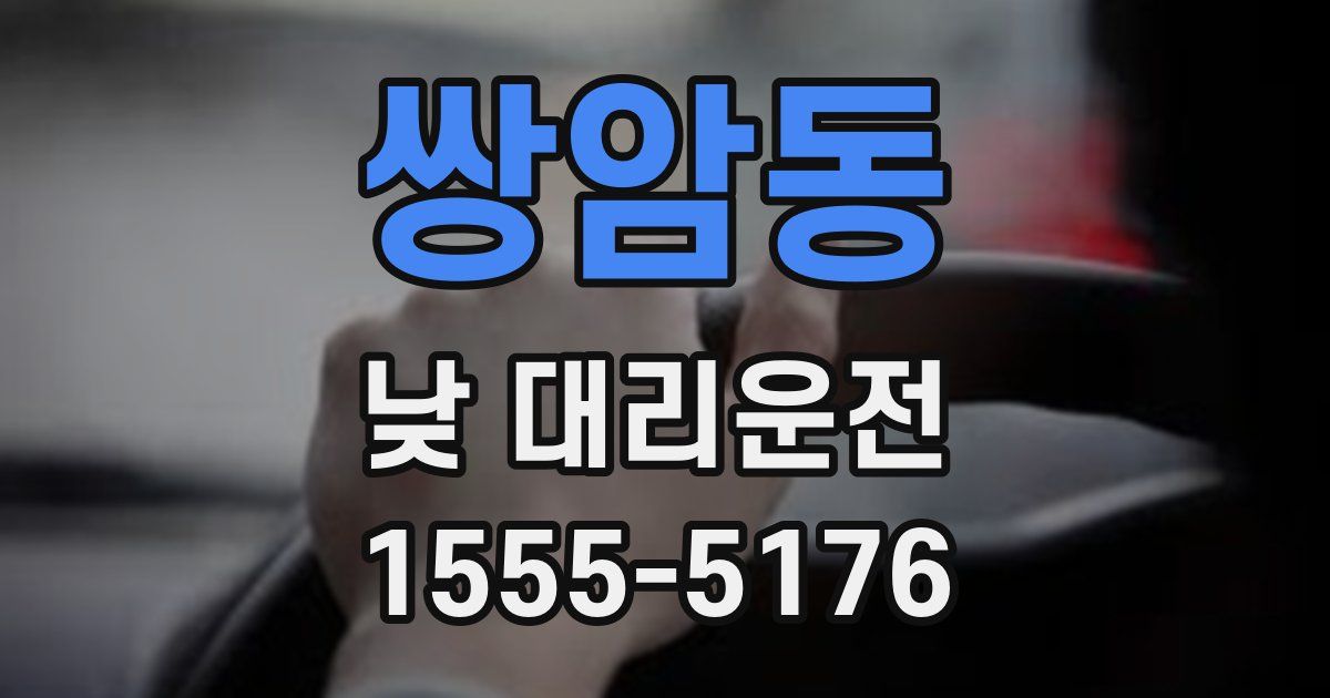 쌍암동 낮 대리운전