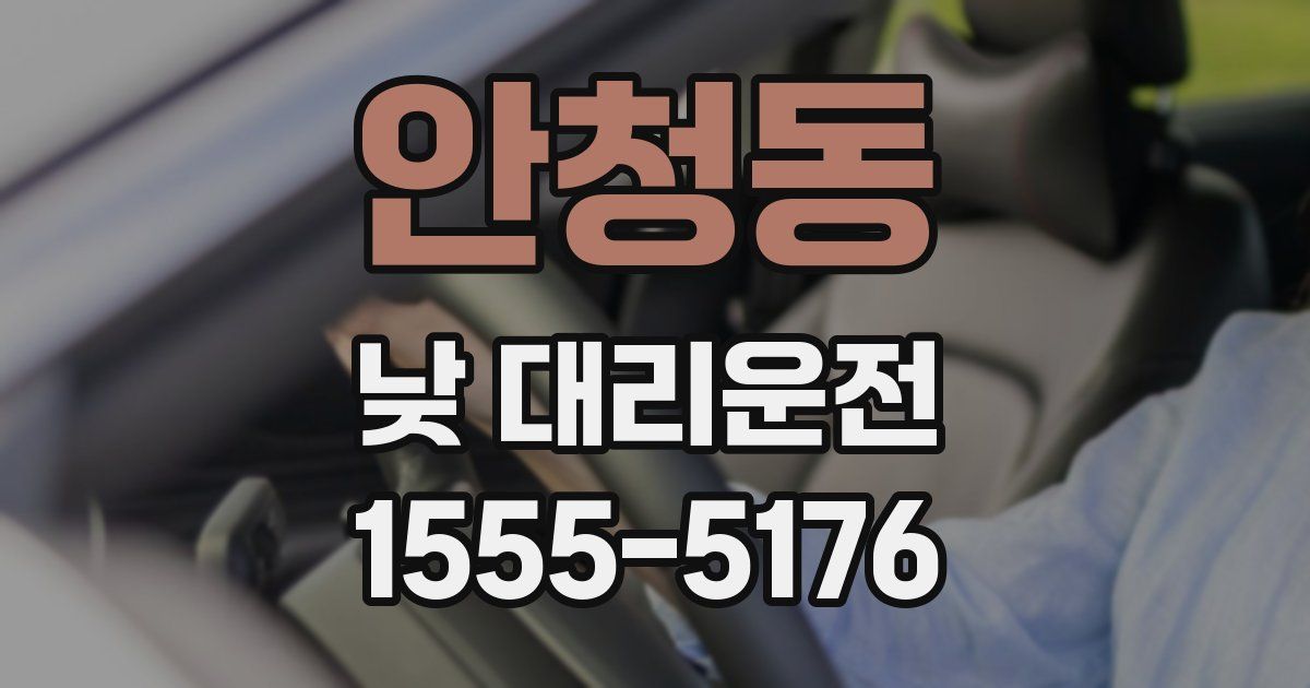안청동 낮 대리운전