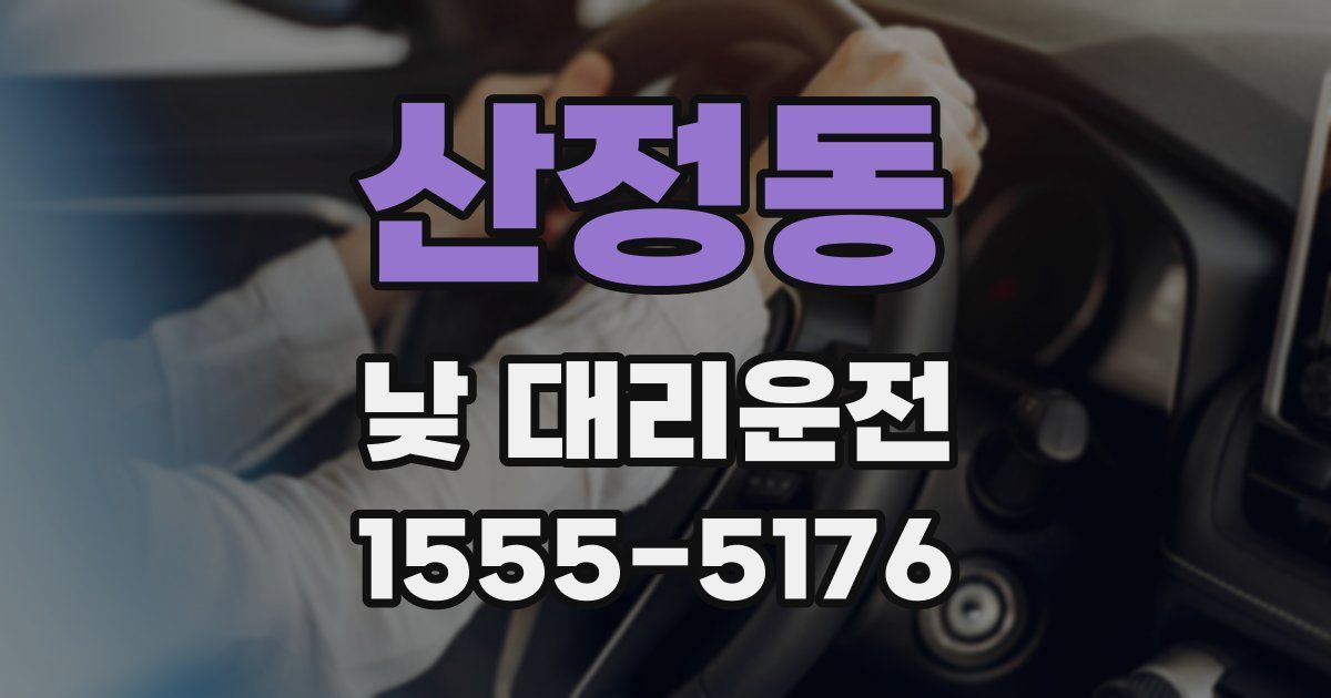 산정동 낮 대리운전
