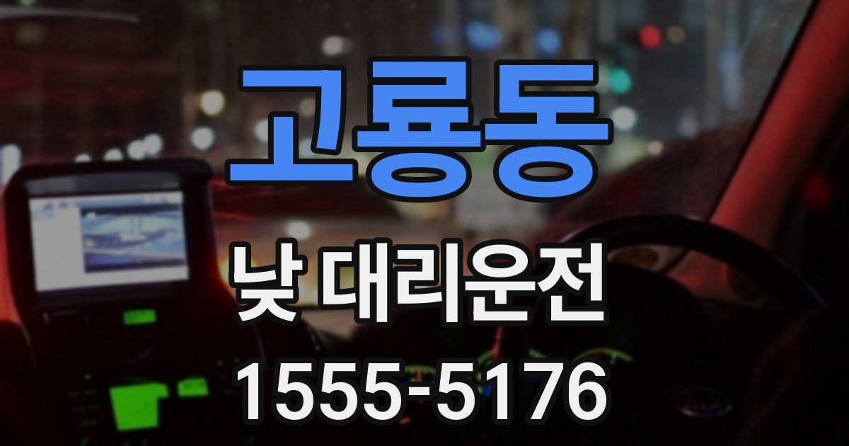 고룡동 낮 대리운전