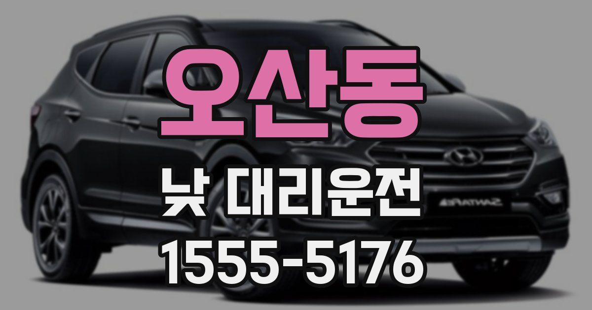 오산동 낮 대리운전