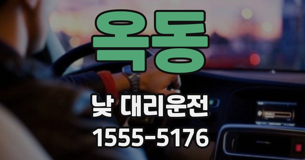 옥동 낮 대리운전