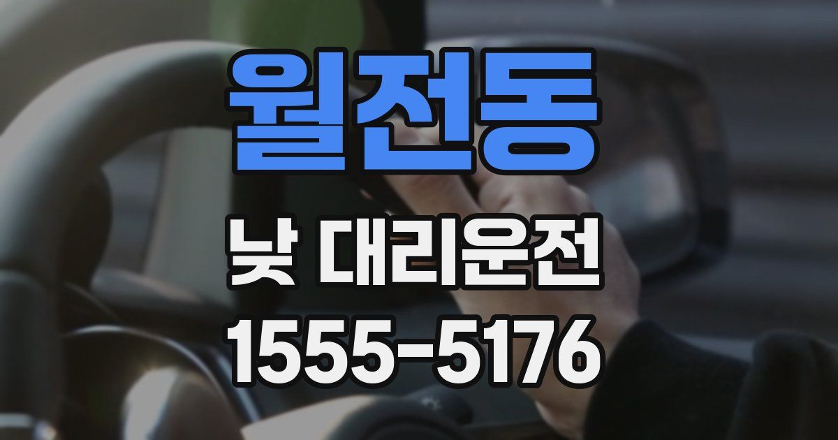 월전동 낮 대리운전