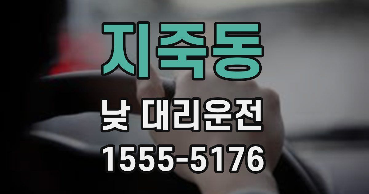 지죽동 낮 대리운전