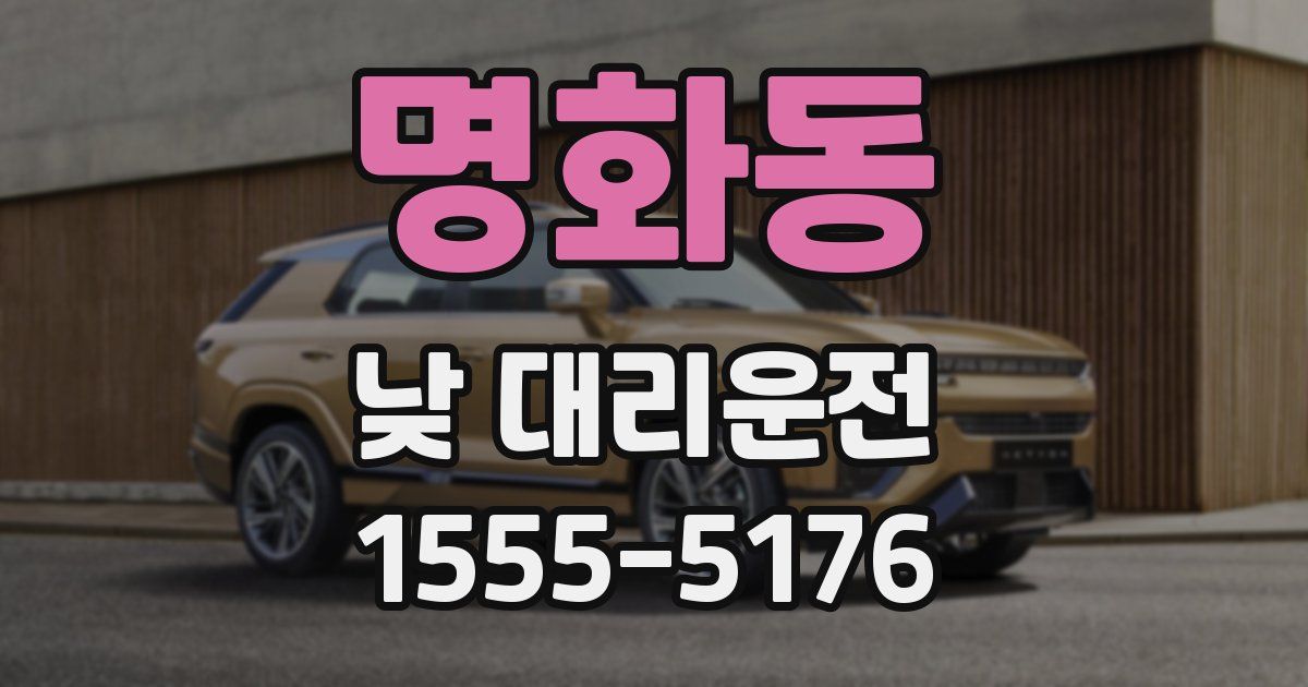 명화동 낮 대리운전