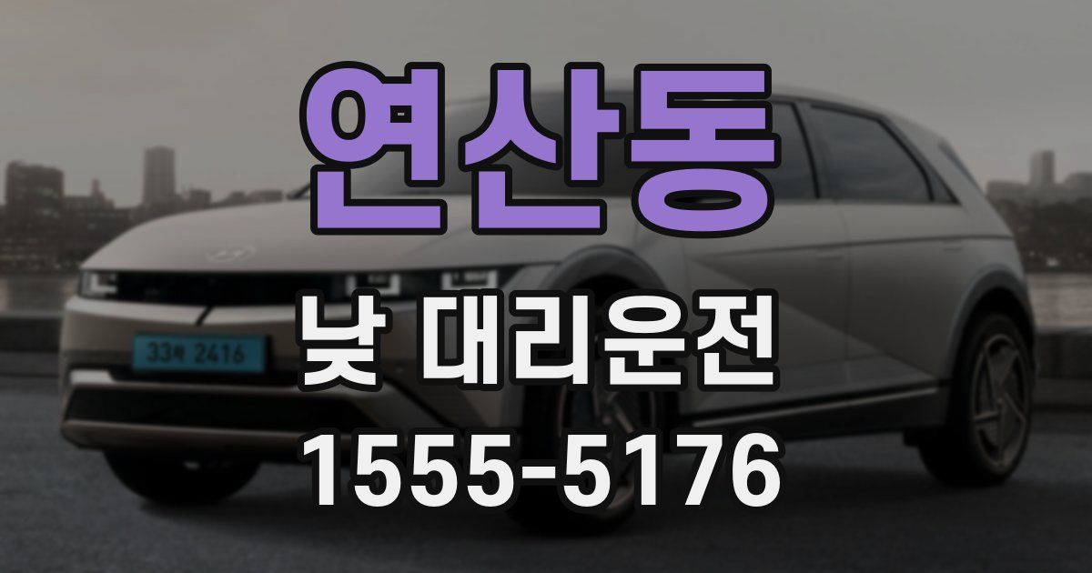 연산동 낮 대리운전