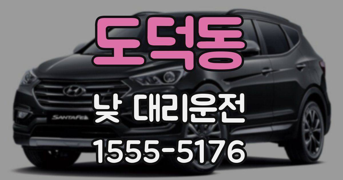 도덕동 낮 대리운전