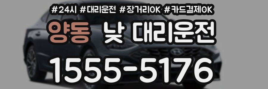 양동 낮 대리운전