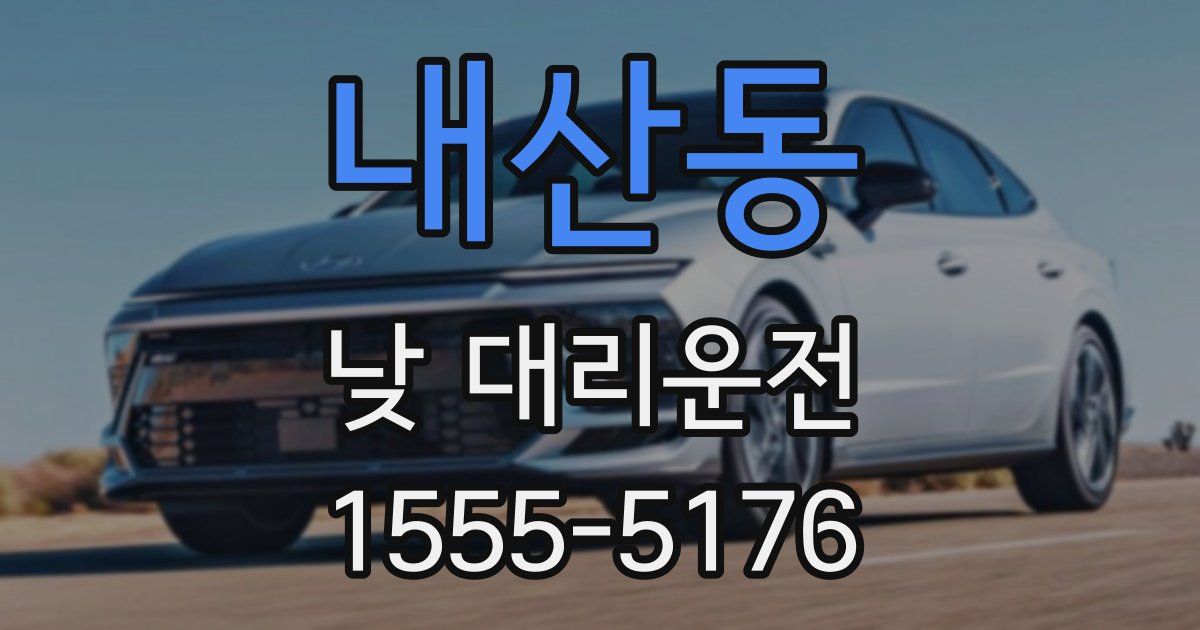 내산동 낮 대리운전