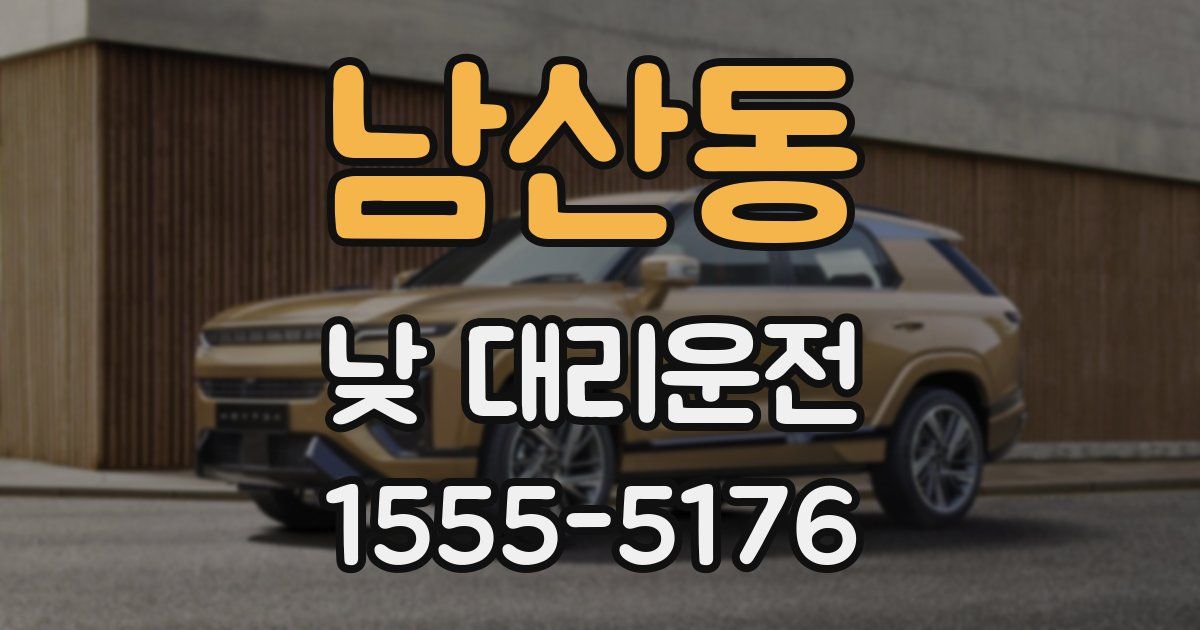 남산동 낮 대리운전