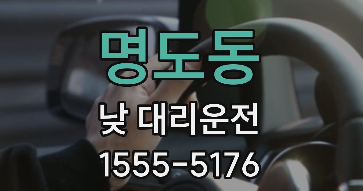 명도동 낮 대리운전