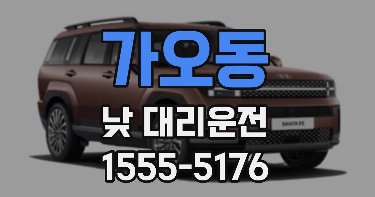 가오동 낮 대리운전