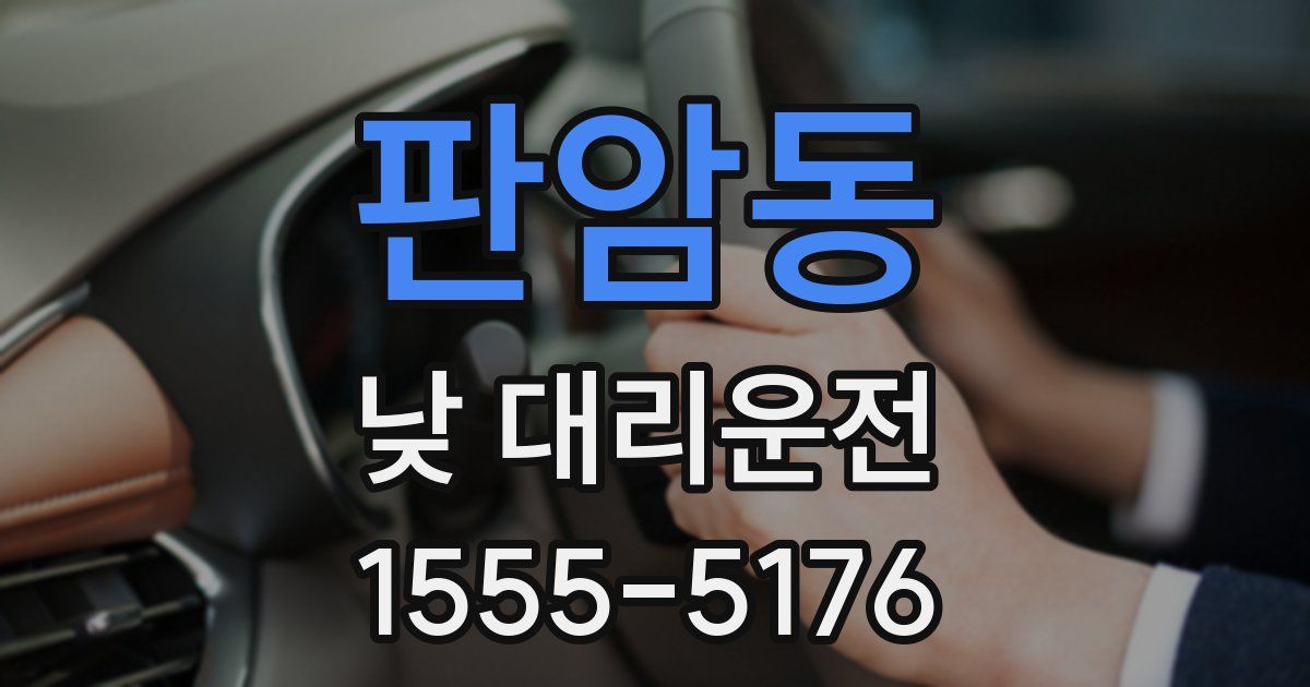 판암동 낮 대리운전