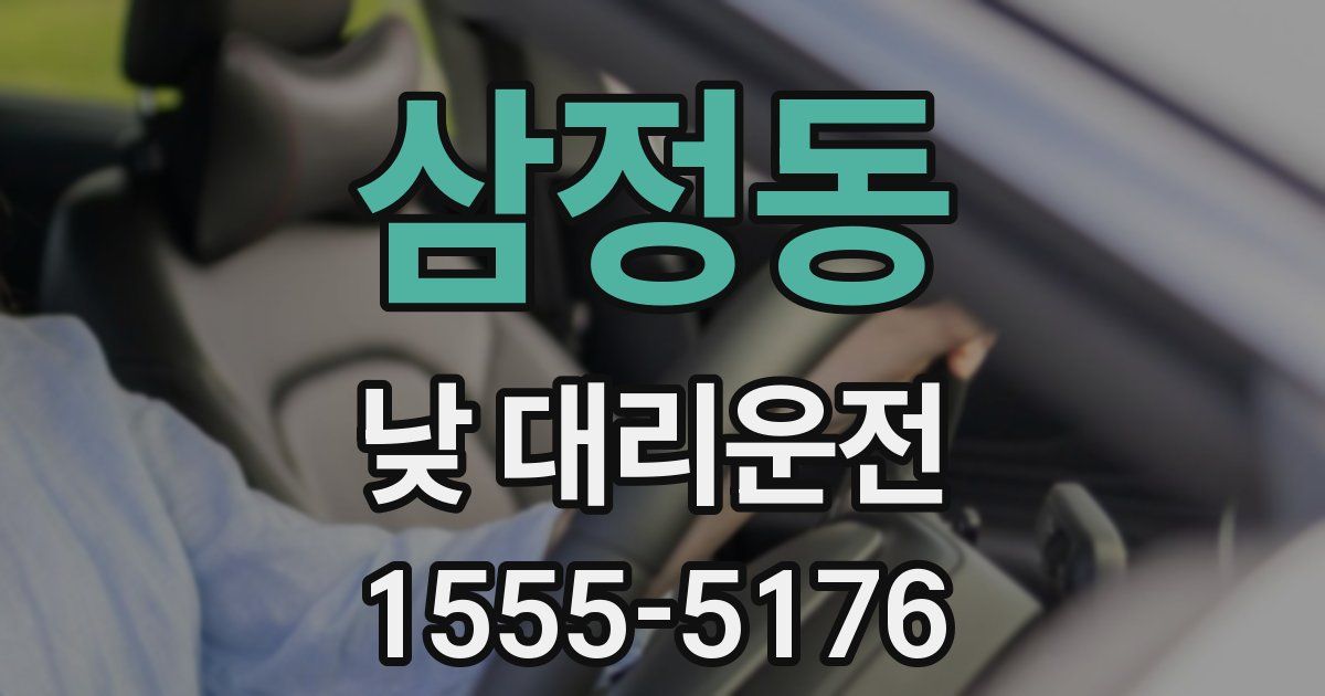 삼정동 낮 대리운전
