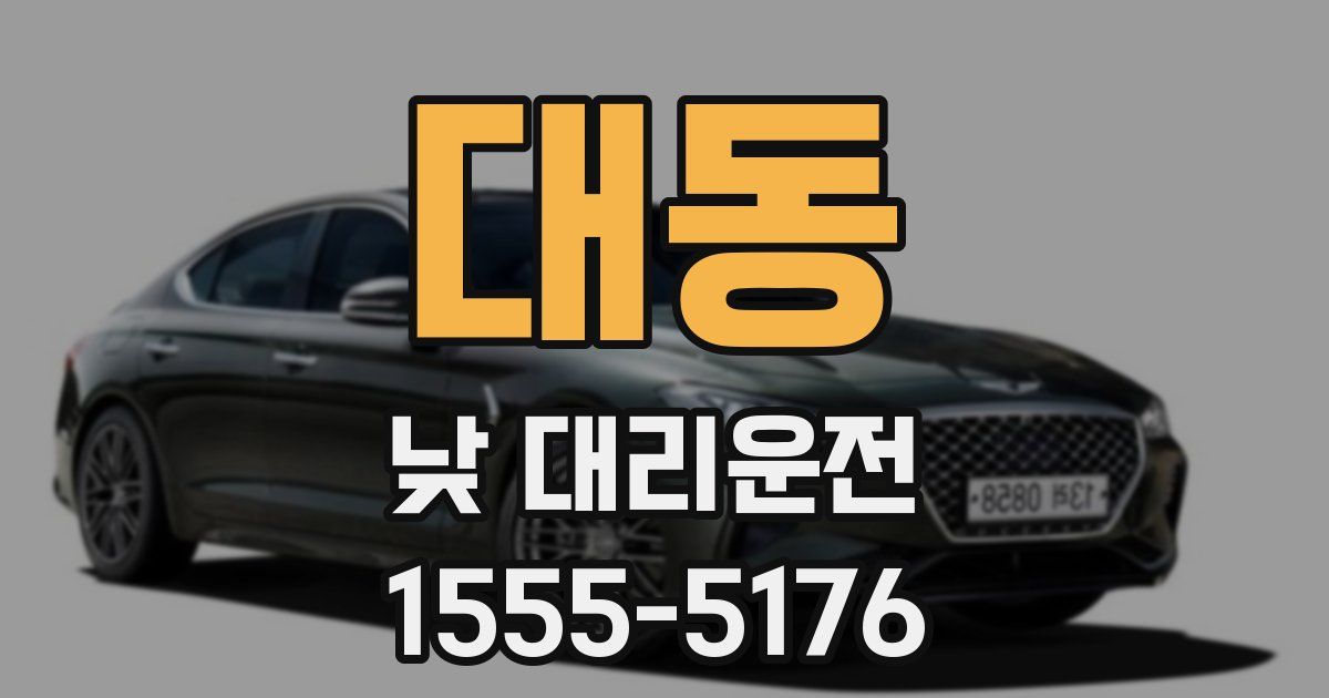 대동 낮 대리운전