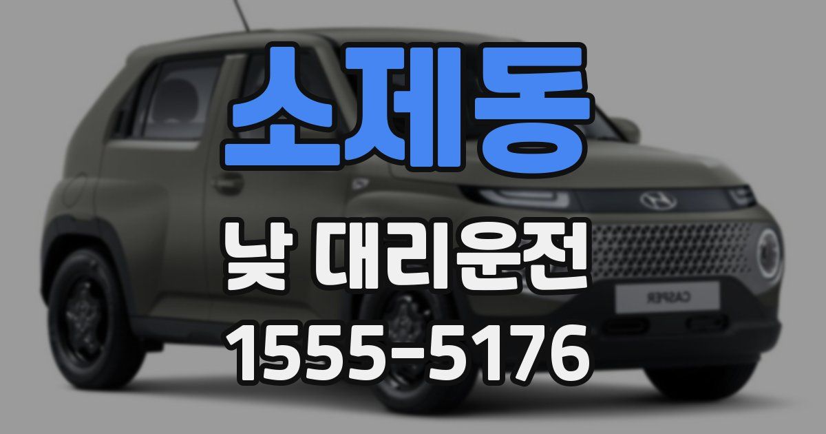 소제동 낮 대리운전