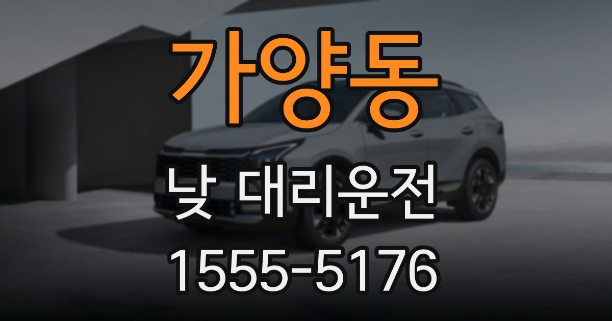 가양동 낮 대리운전