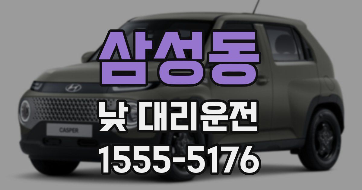 삼성동 낮 대리운전