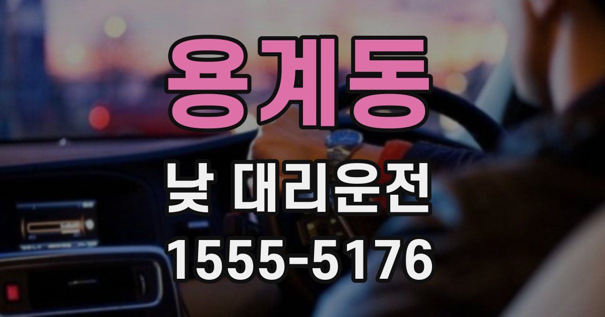 용계동 낮 대리운전