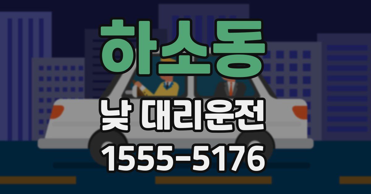 하소동 낮 대리운전