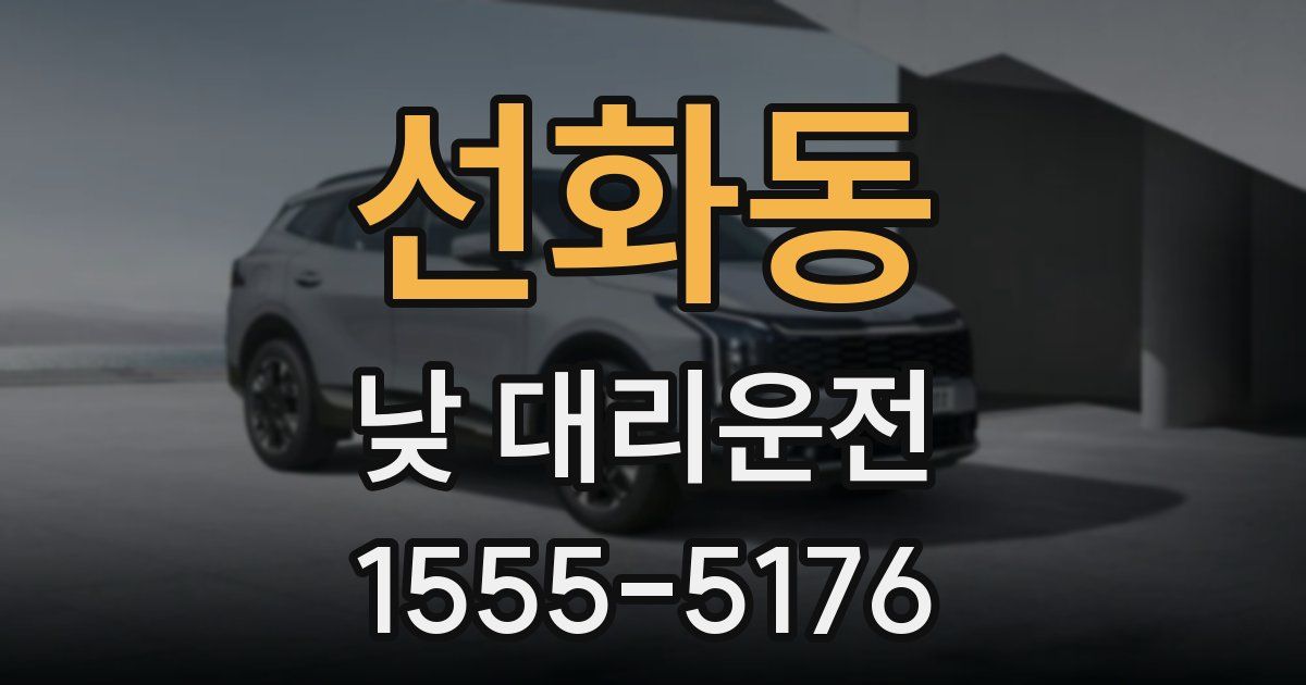 선화동 낮 대리운전