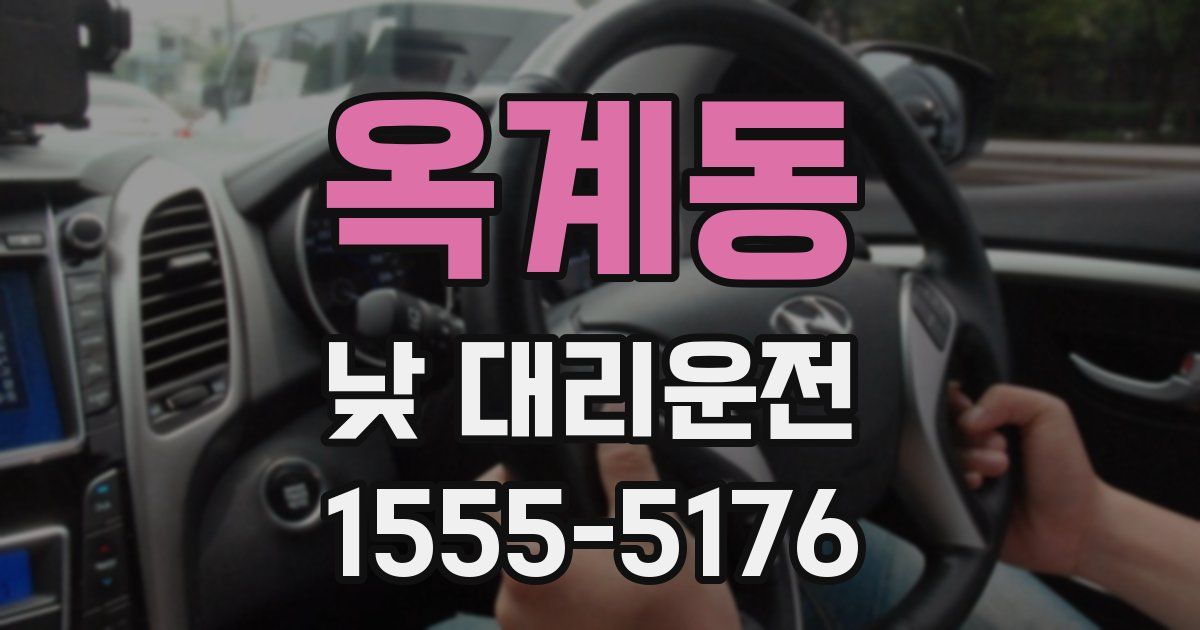 옥계동 낮 대리운전