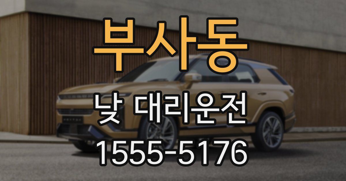 부사동 낮 대리운전