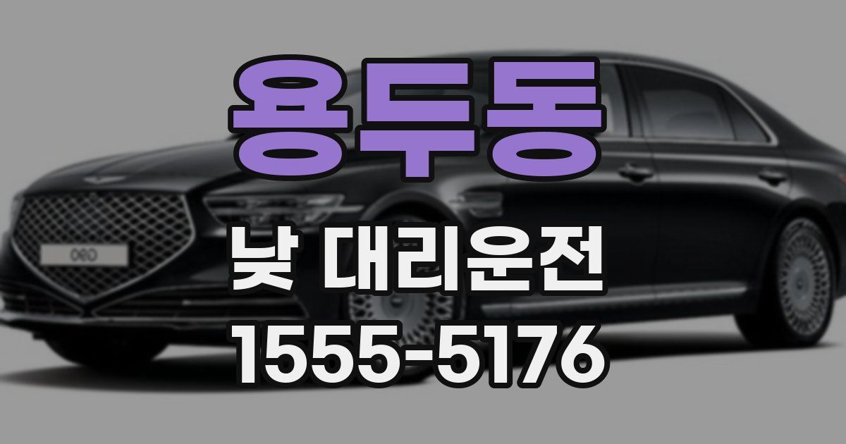 용두동 낮 대리운전