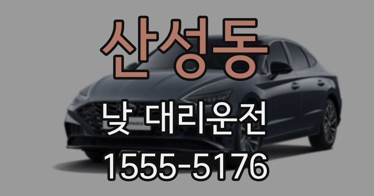 산성동 낮 대리운전
