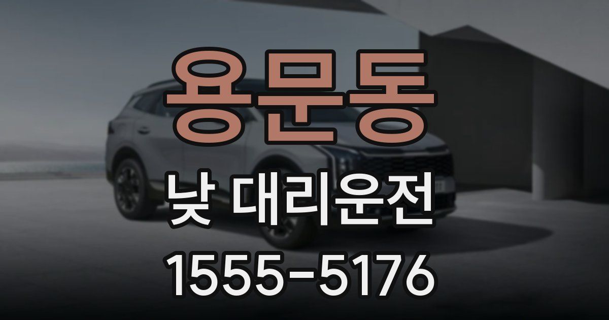 용문동 낮 대리운전