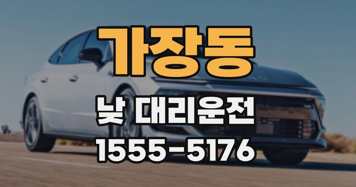 가장동 낮 대리운전
