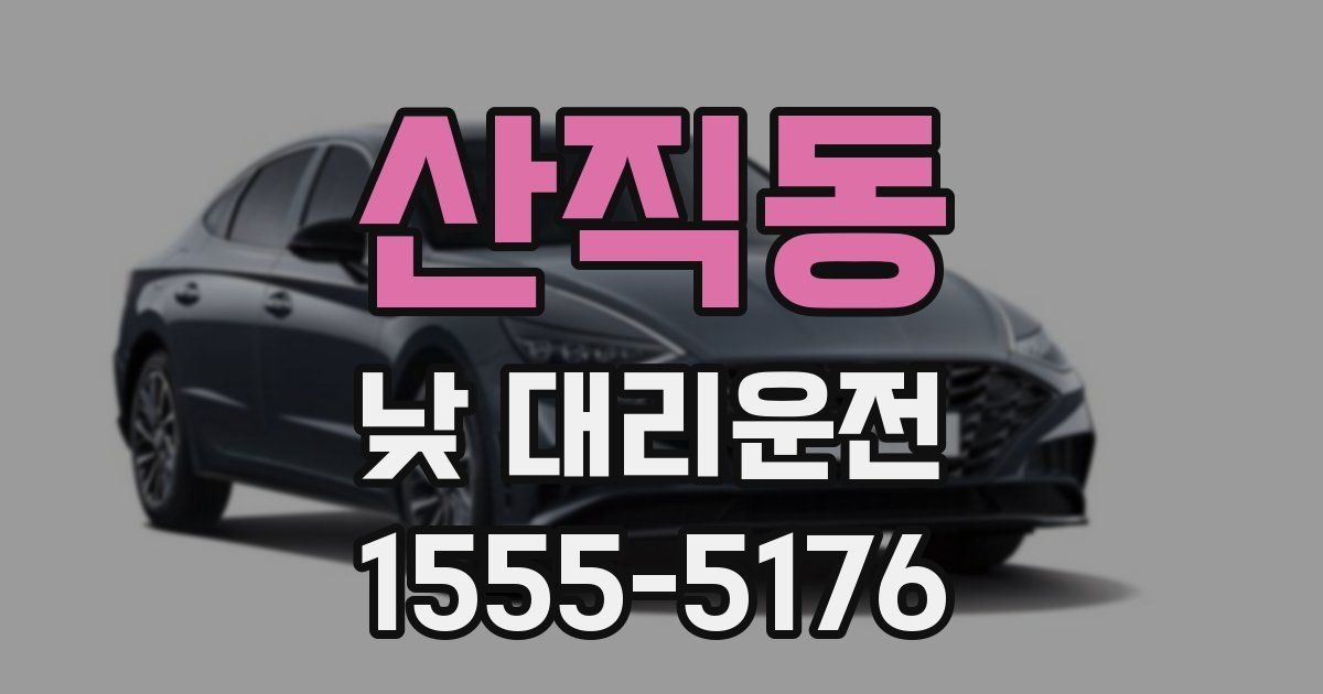 산직동 낮 대리운전