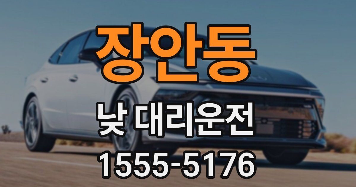 장안동 낮 대리운전