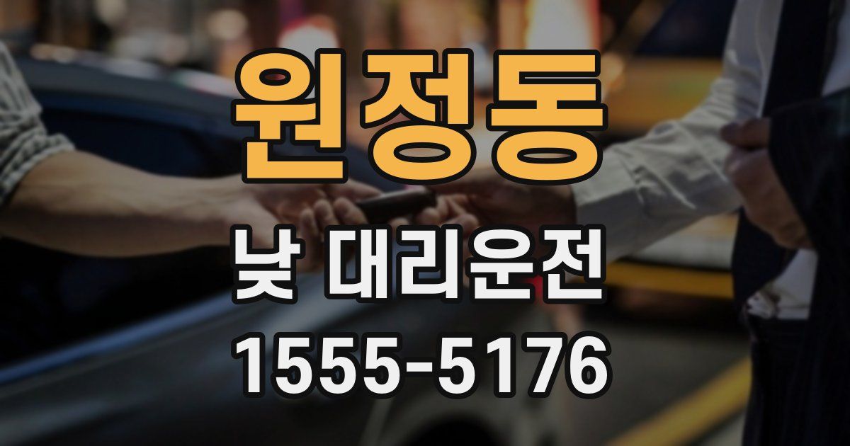 원정동 낮 대리운전