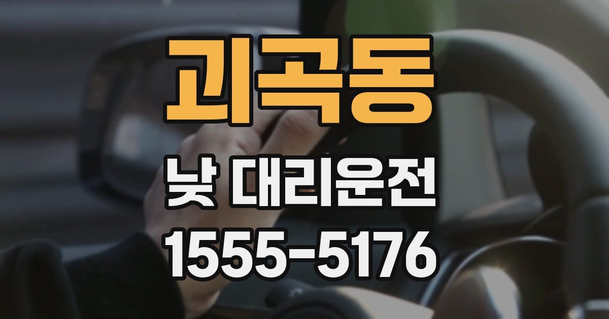 괴곡동 낮 대리운전