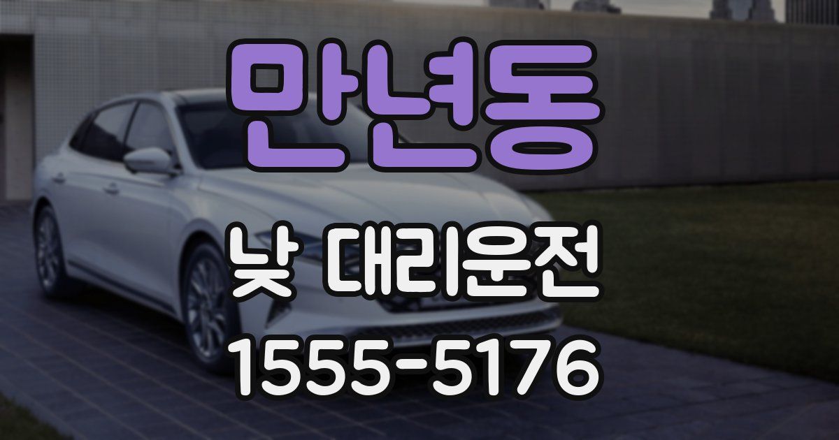 만년동 낮 대리운전