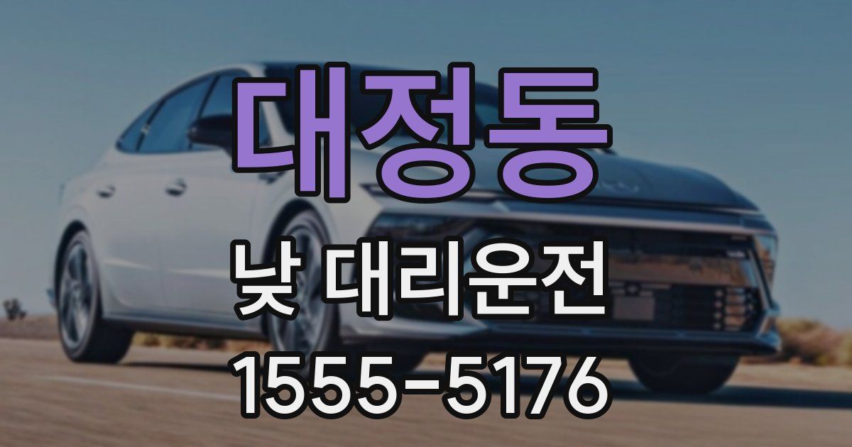 대정동 낮 대리운전