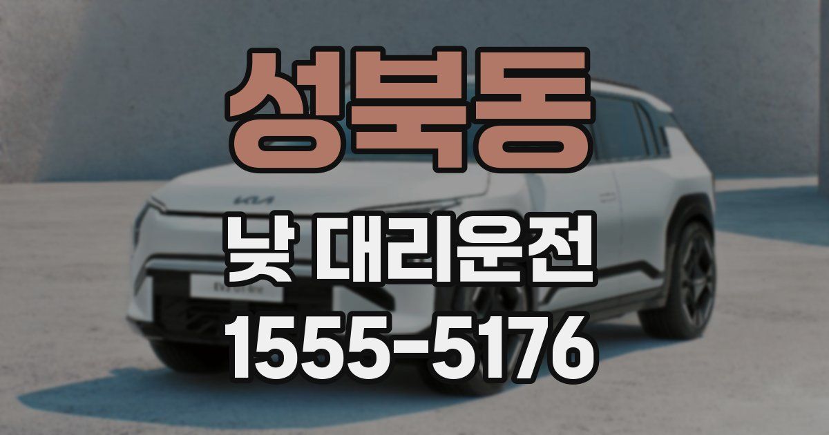 성북동 낮 대리운전