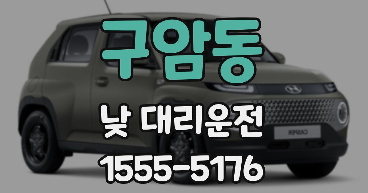 구암동 낮 대리운전