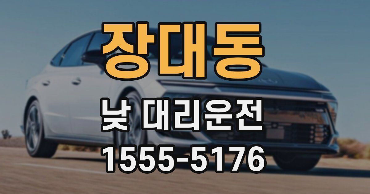 장대동 낮 대리운전