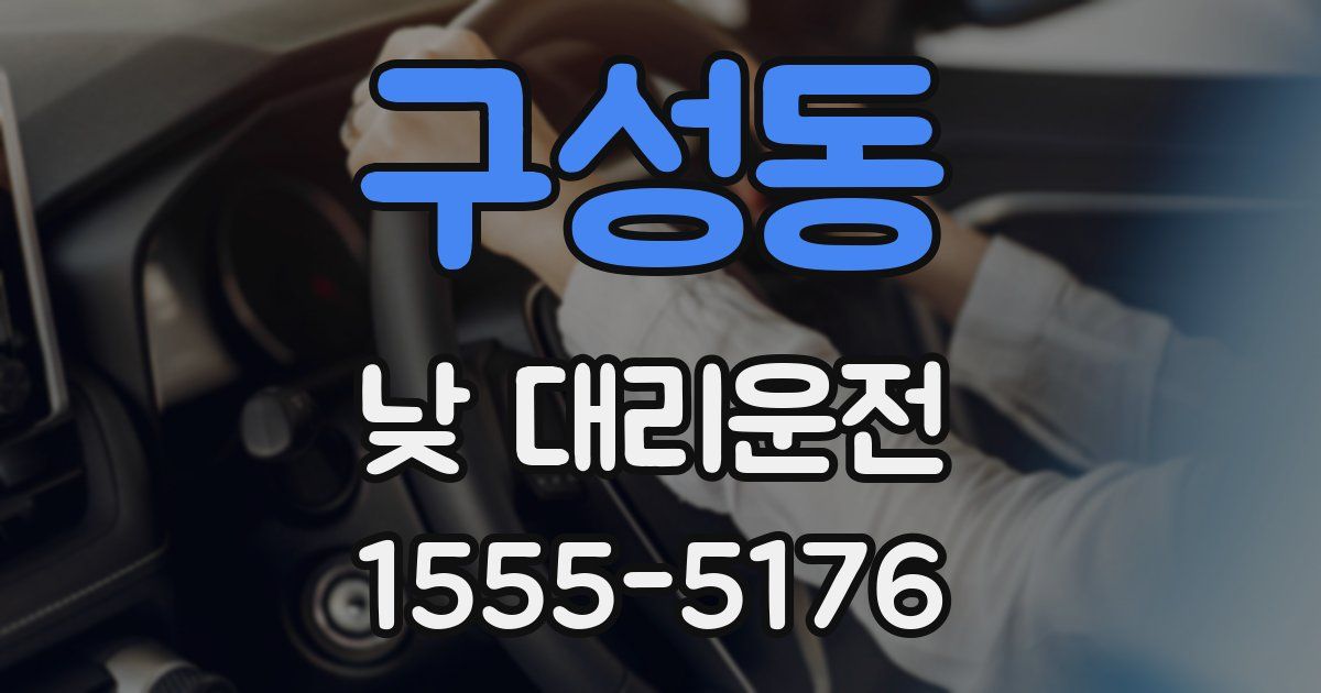 구성동 낮 대리운전