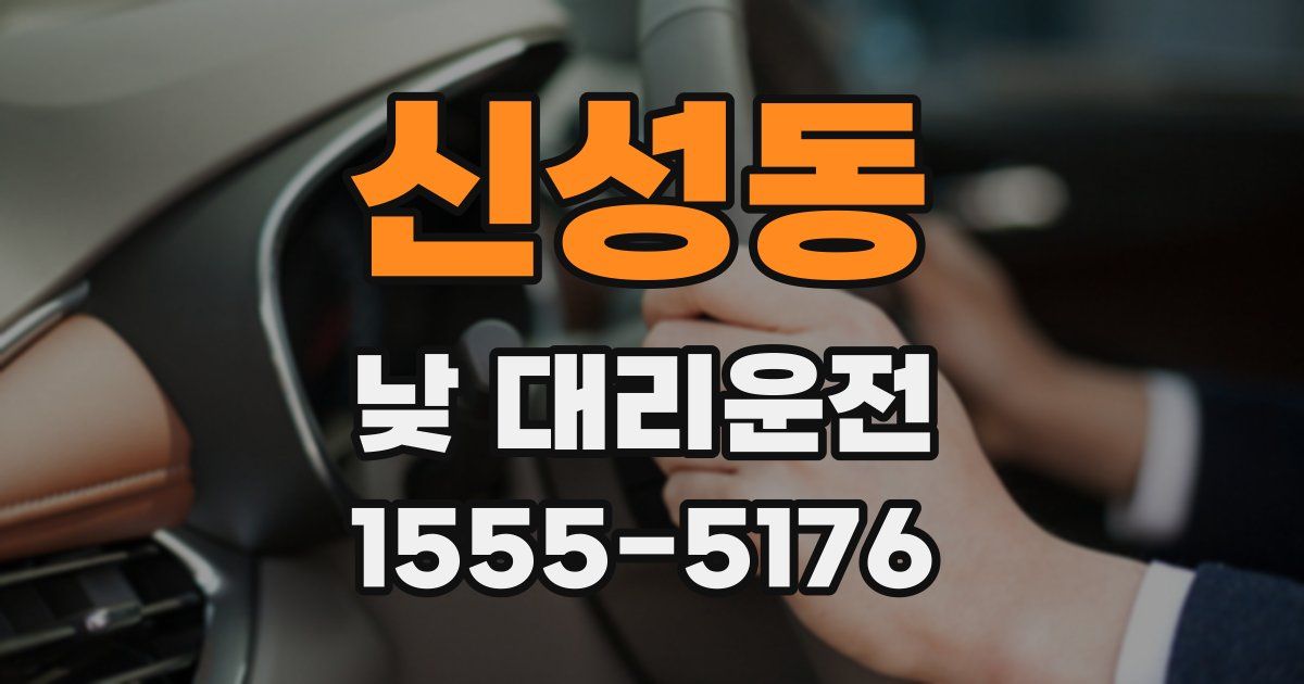 신성동 낮 대리운전